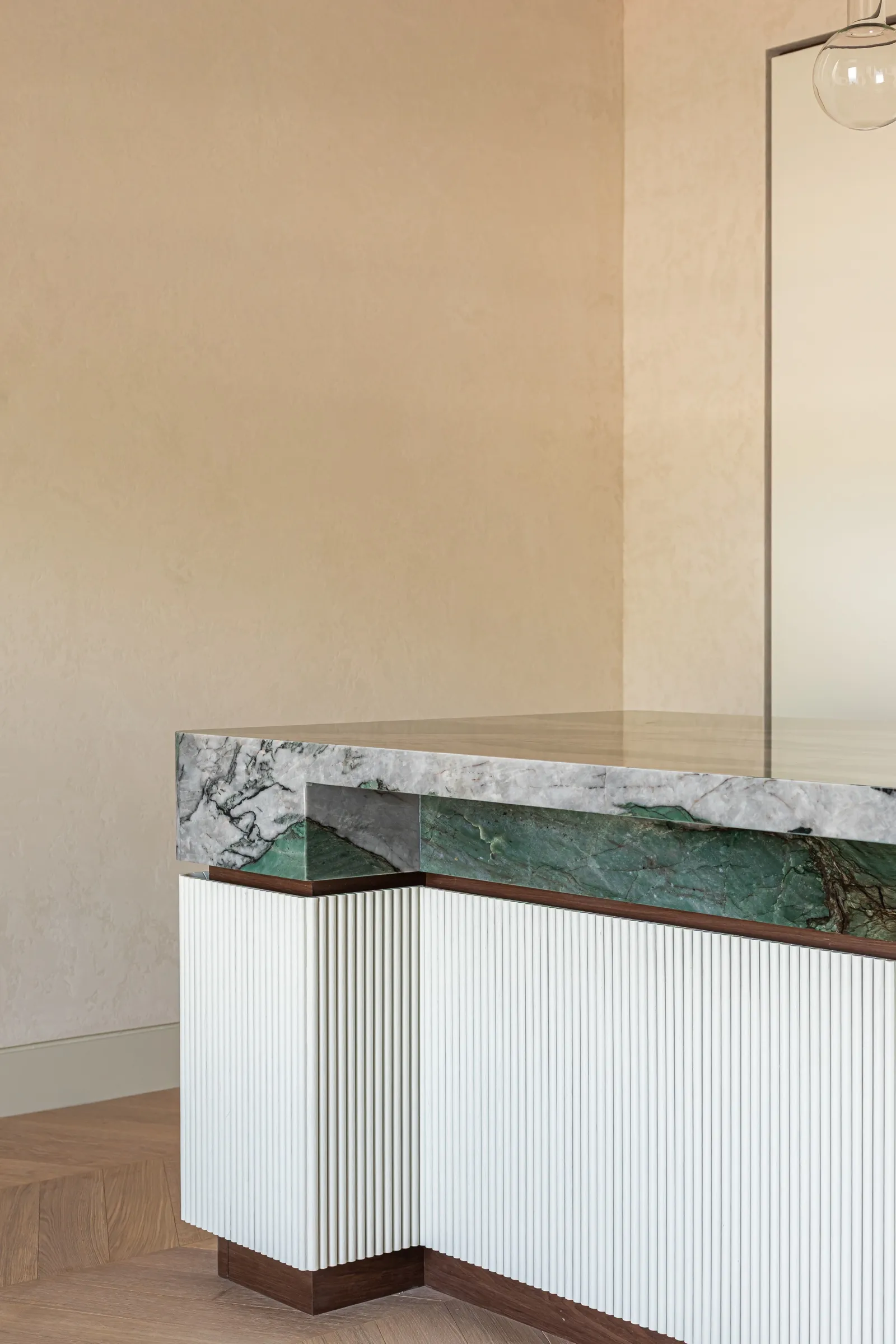 Grove — green quartzite and oak, view 3