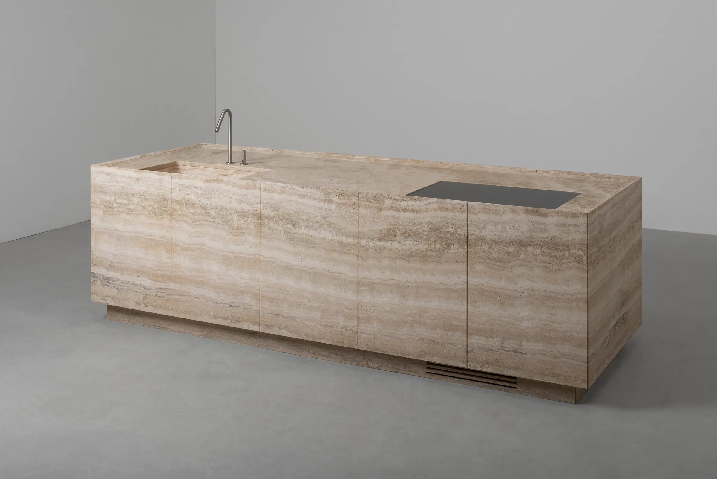 Impluvium — Bianco Rapolano travertine, view 2
