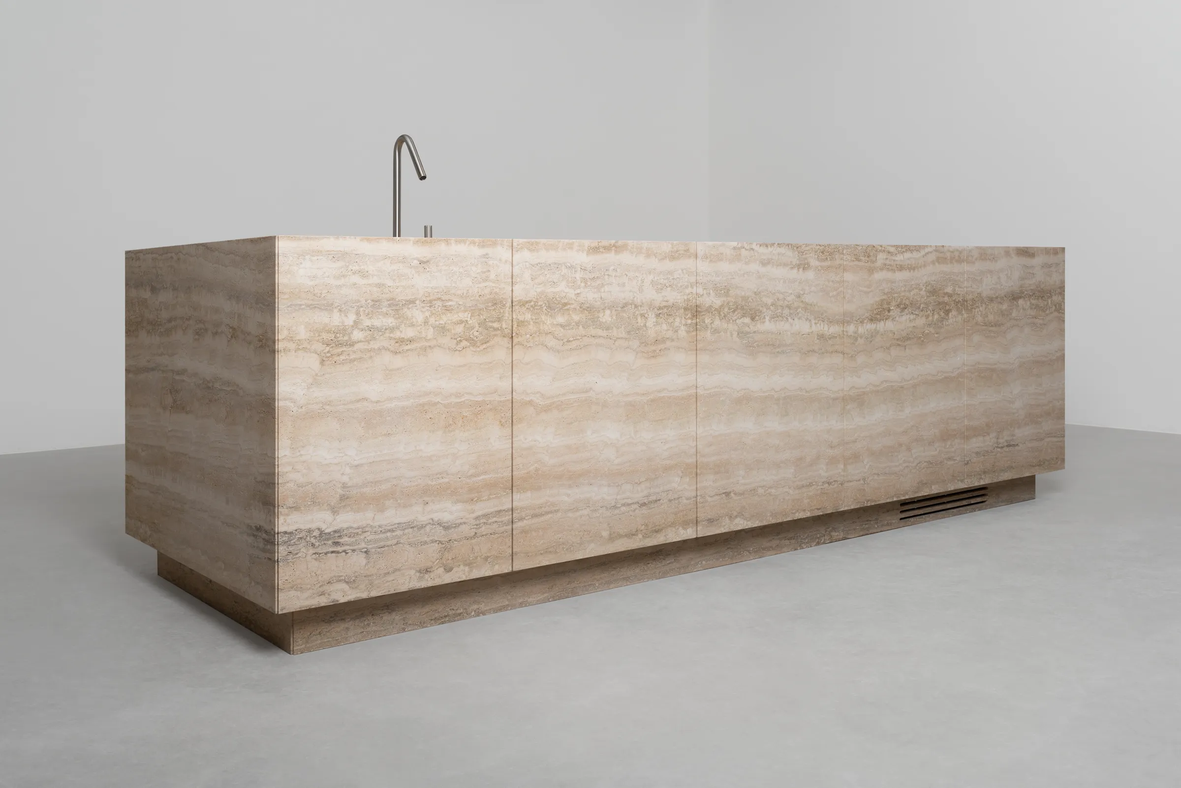 Impluvium — Bianco Rapolano travertine, view 3