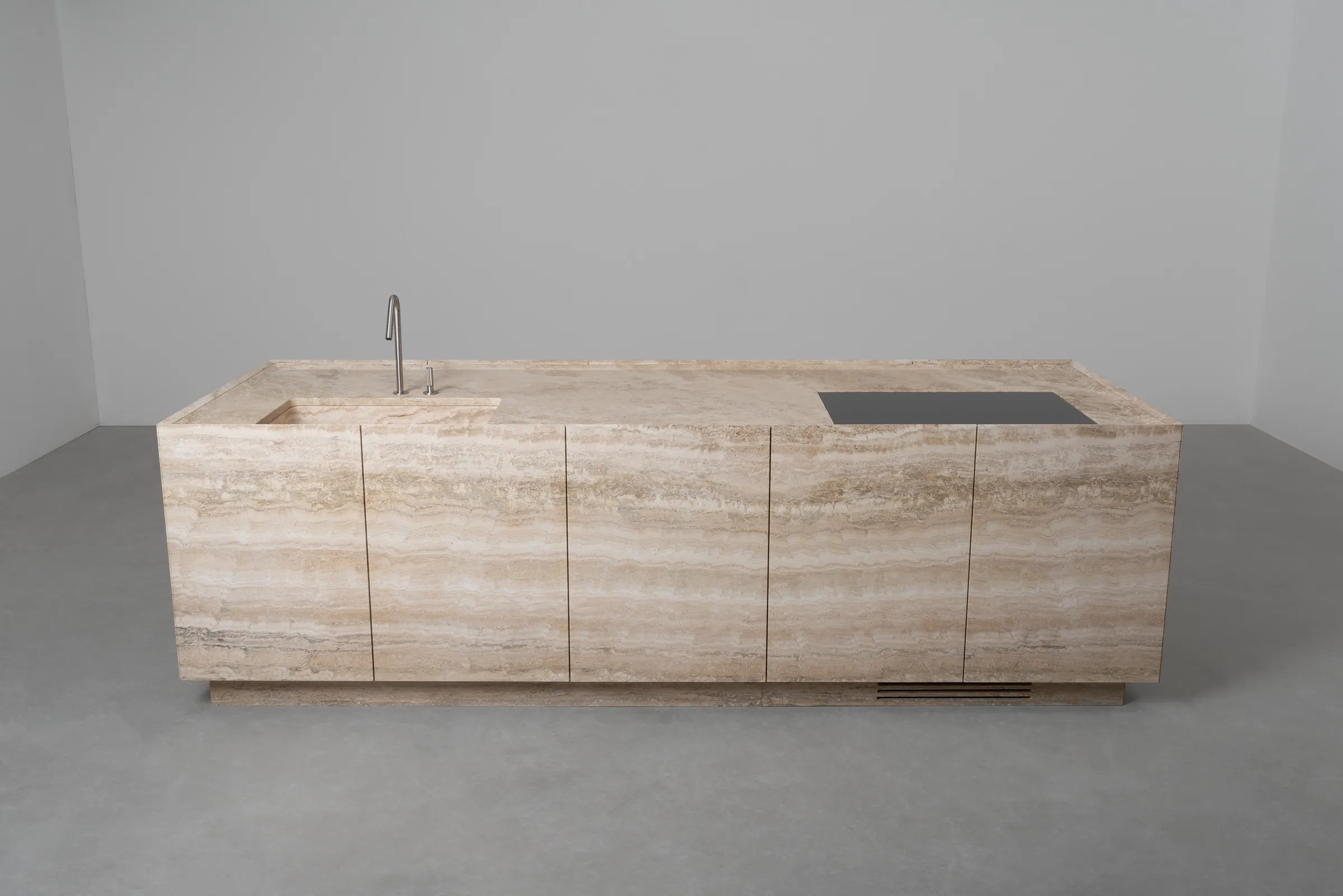 Impluvium — Bianco Rapolano travertine, view 5