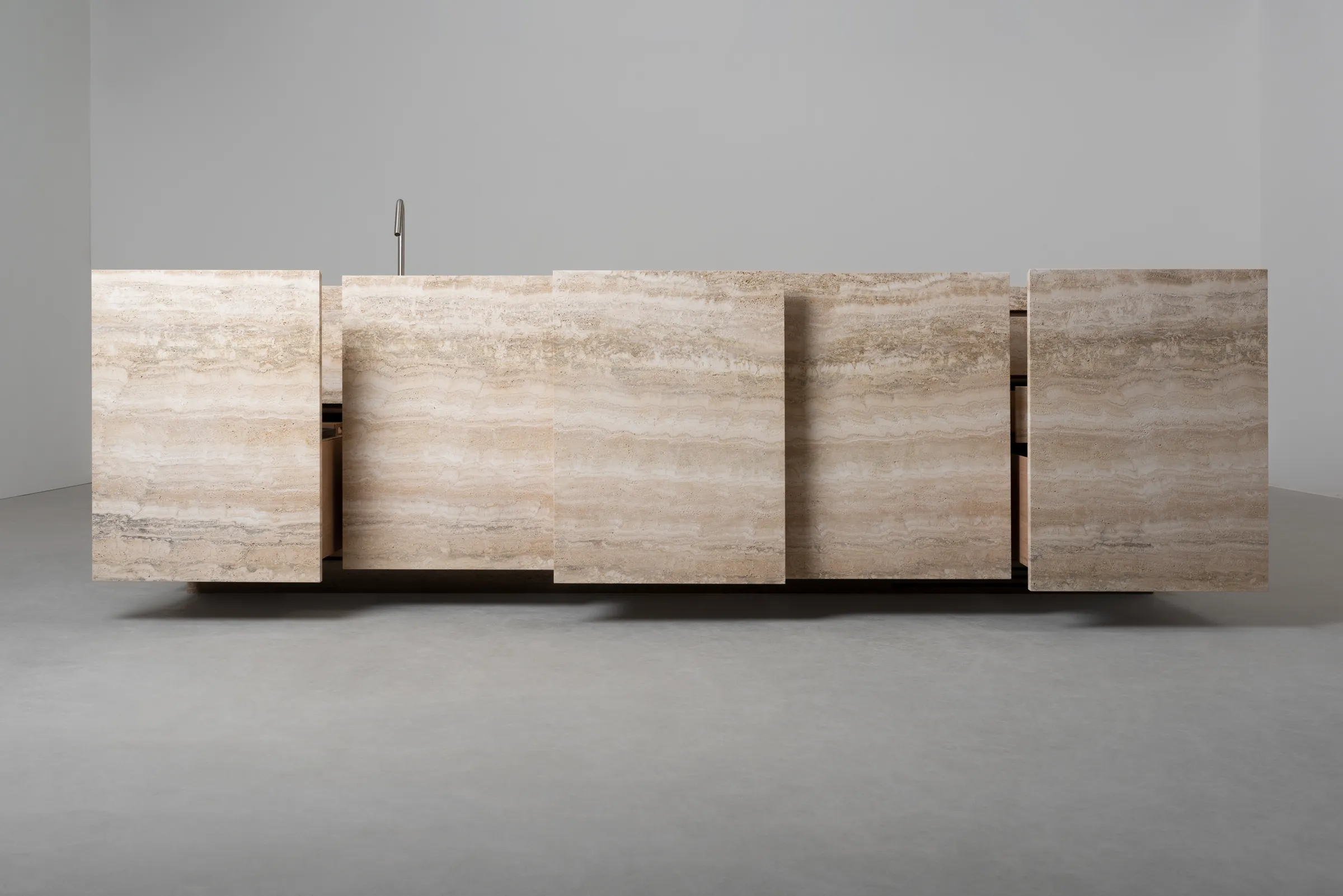 Impluvium — Bianco Rapolano travertine, view 6