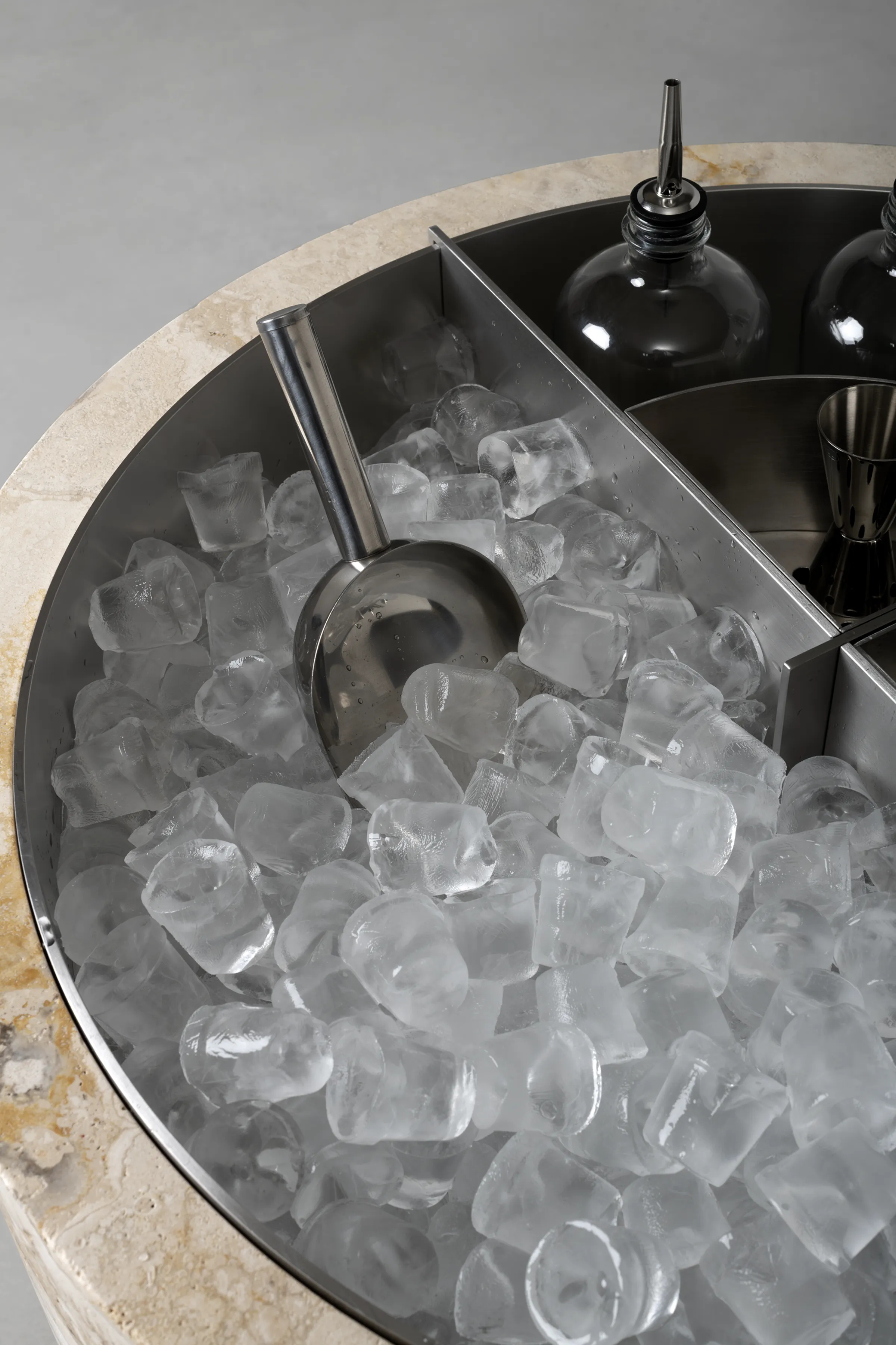 June — Becagli travertine bar unit, view 12