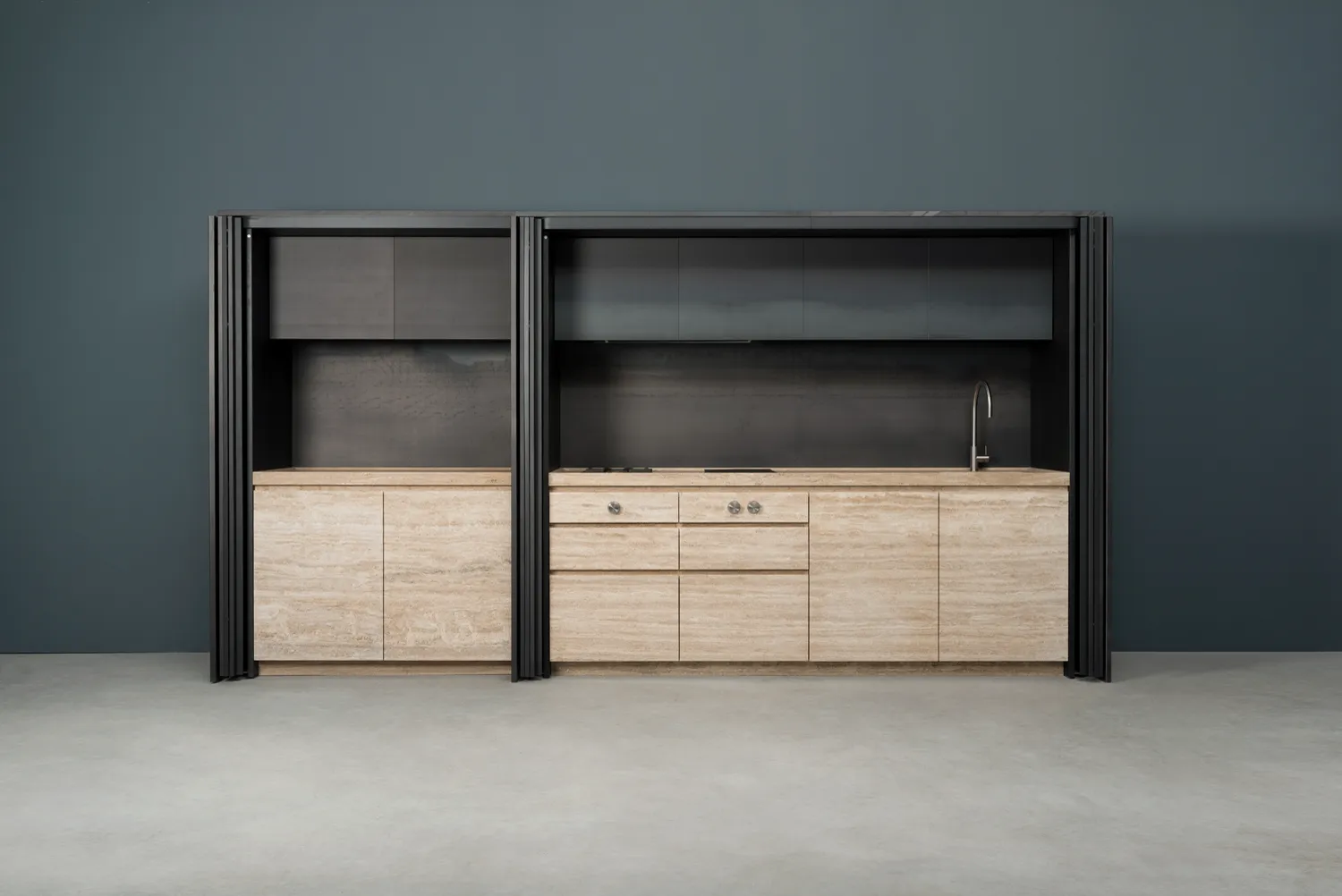 Sider — stone and steel kitchen island, view 7