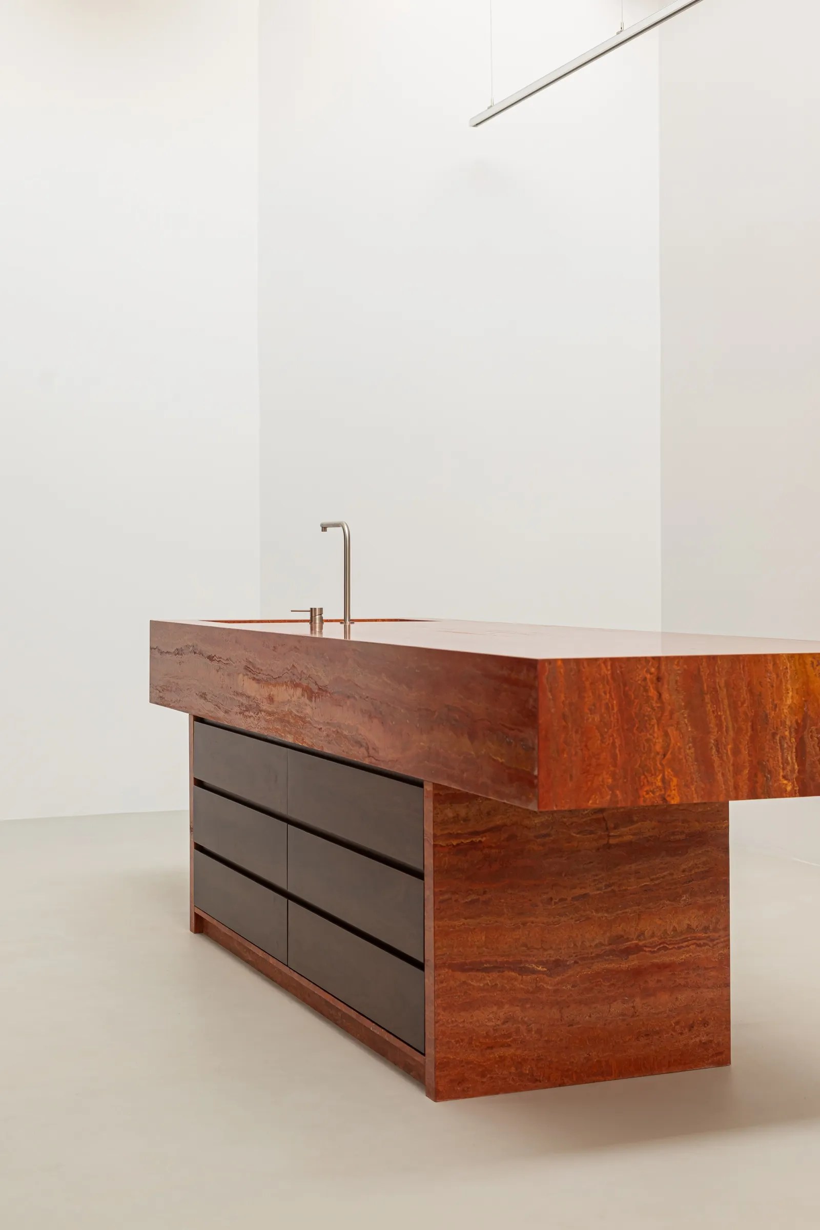 Strata — red travertine, view 6